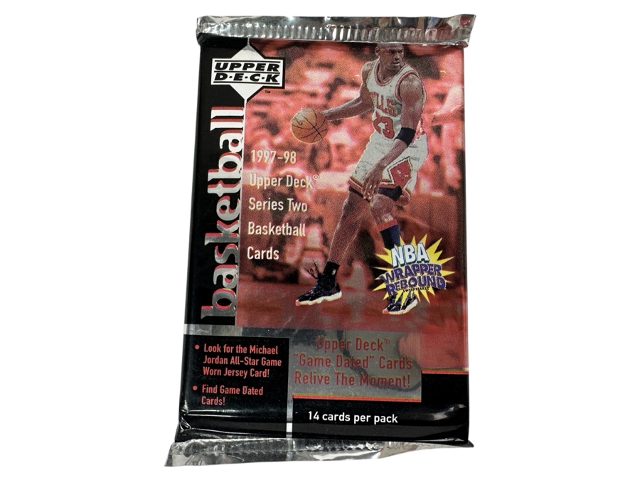 1997-98 Upper Deck Series Two Basketball Cards - 14 Cards - May Contain Ultra-Rare Michael Jordan Signed Game Jersey Card (GJ13S) That Sold For $1.4M - Read Details Page Before Bidding - Pack #4
