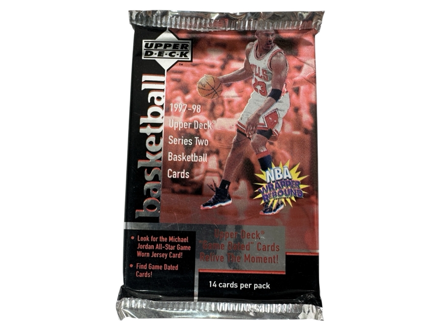 1997-98 Upper Deck Series Two Basketball Cards - 14 Cards - May Contain Ultra-Rare Michael Jordan Signed Game Jersey Card (GJ13S) That Sold For $1.4M - Read Details Page Before Bidding - Pack #6