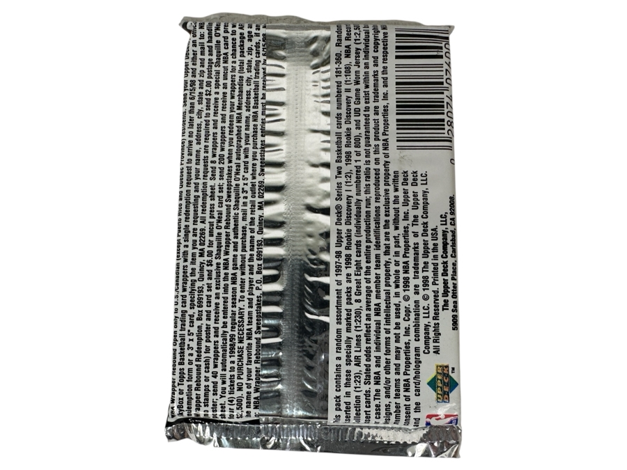 1997-98 Upper Deck Series Two Basketball Cards - 14 Cards - May Contain Ultra-Rare Michael Jordan Signed Game Jersey Card (GJ13S) That Sold For $1.4M - Read Details Page Before Bidding - Pack #6 [Photo 2]