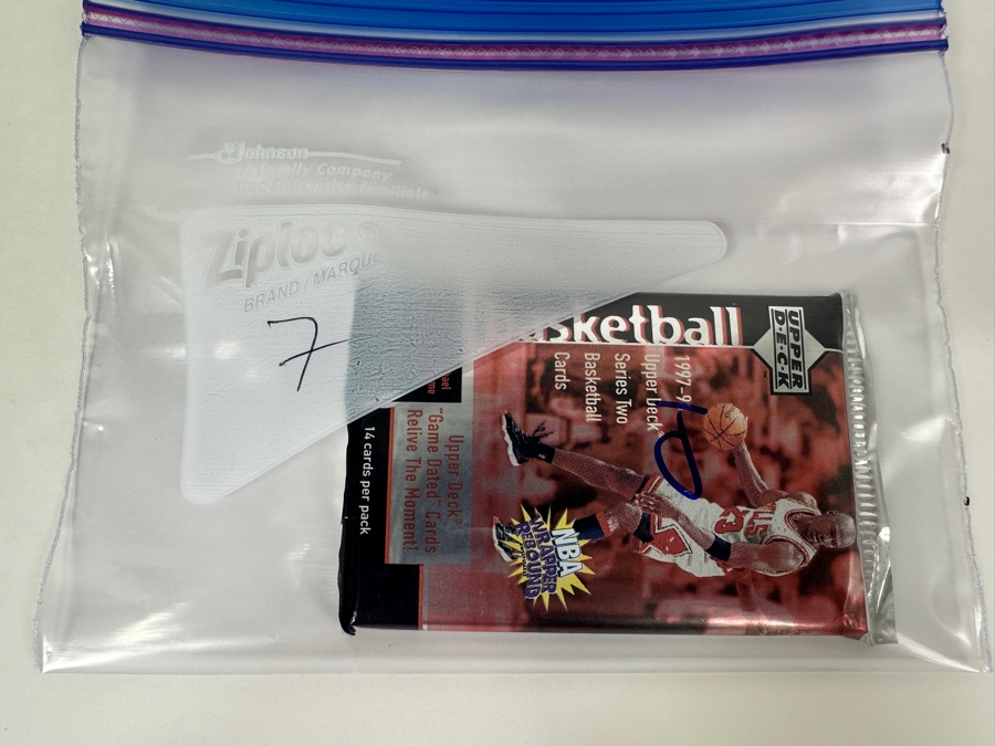 1997-98 Upper Deck Series Two Basketball Cards - 14 Cards - May Contain Ultra-Rare Michael Jordan Signed Game Jersey Card (GJ13S) That Sold For $1.4M - Read Details Page Before Bidding - Pack #7 [Photo 3]