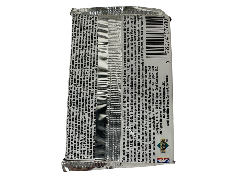 1997-98 Upper Deck Series Two Basketball Cards - 14 Cards - May Contain Ultra-Rare Michael Jordan Signed Game Jersey Card (GJ13S) That Sold For $1.4M - Read Details Page Before Bidding - Pack #8 [Photo 2]