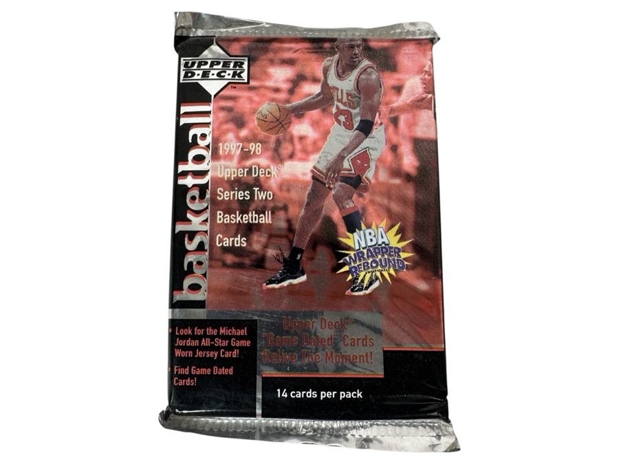 1997-98 Upper Deck Series Two Basketball Cards - 14 Cards - May Contain Ultra-Rare Michael Jordan Signed Game Jersey Card (GJ13S) That Sold For $1.4M - Read Details Page Before Bidding - Pack #8