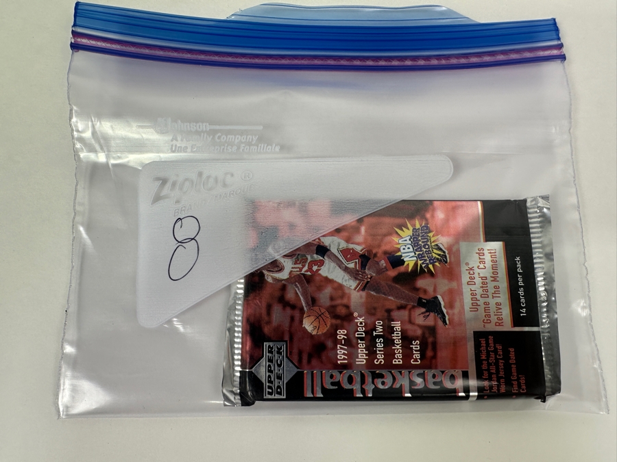 1997-98 Upper Deck Series Two Basketball Cards - 14 Cards - May Contain Ultra-Rare Michael Jordan Signed Game Jersey Card (GJ13S) That Sold For $1.4M - Read Details Page Before Bidding - Pack #8 [Photo 3]