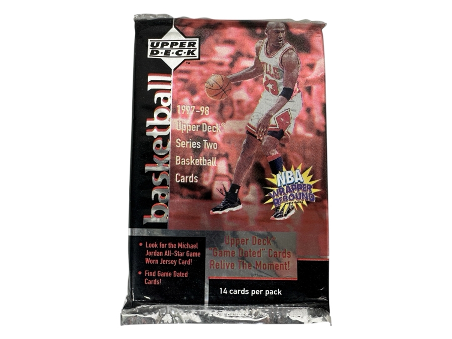 1997-98 Upper Deck Series Two Basketball Cards - 14 Cards - May Contain Ultra-Rare Michael Jordan Signed Game Jersey Card (GJ13S) That Sold For $1.4M - Read Details Page Before Bidding - Pack #9