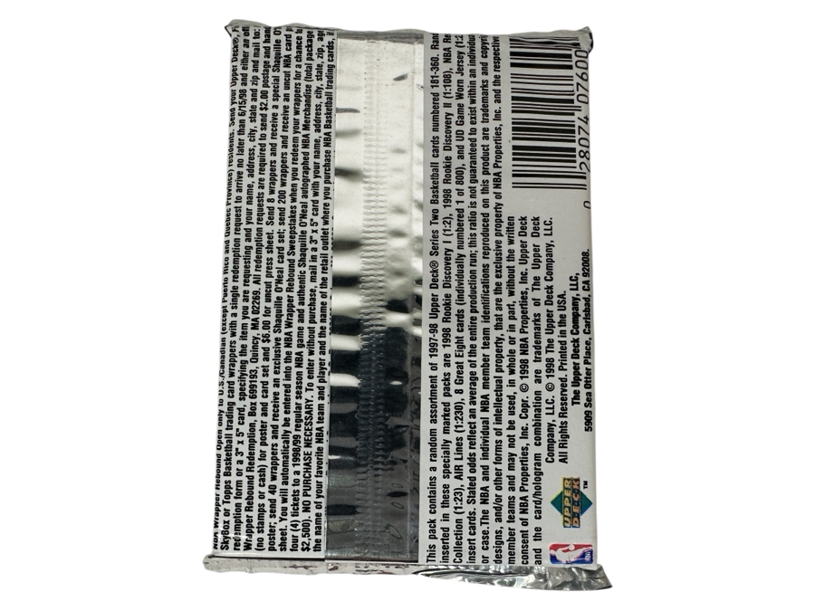 1997-98 Upper Deck Series Two Basketball Cards - 14 Cards - May Contain Ultra-Rare Michael Jordan Signed Game Jersey Card (GJ13S) That Sold For $1.4M - Read Details Page Before Bidding - Pack #10 [Photo 2]