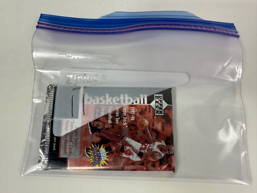1997-98 Upper Deck Series Two Basketball Cards - 12 Cards - May Contain Ultra-Rare Michael Jordan Signed Game Jersey Card (GJ13S) That Sold For $1.4M - Read Details Page Before Bidding - Pack #11 [Photo 3]