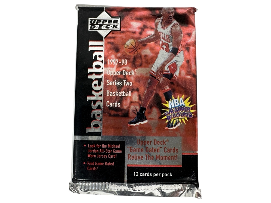 1997-98 Upper Deck Series Two Basketball Cards - 12 Cards - May Contain Ultra-Rare Michael Jordan Signed Game Jersey Card (GJ13S) That Sold For $1.4M - Read Details Page Before Bidding - Pack #11