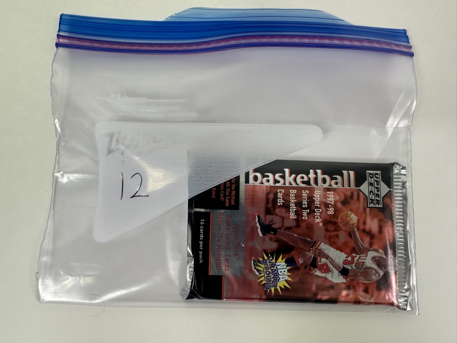 1997-98 Upper Deck Series Two Basketball Cards - 14 Cards - May Contain Ultra-Rare Michael Jordan Signed Game Jersey Card (GJ13S) That Sold For $1.4M - Read Details Page Before Bidding - Pack #12 [Photo 3]