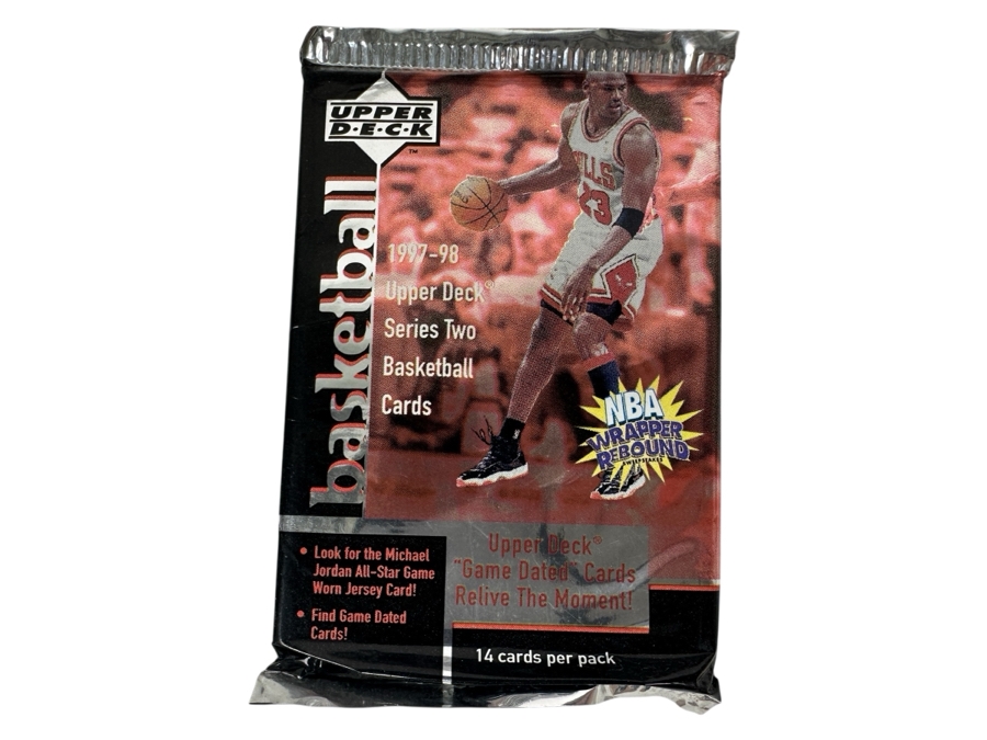 1997-98 Upper Deck Series Two Basketball Cards - 14 Cards - May Contain Ultra-Rare Michael Jordan Signed Game Jersey Card (GJ13S) That Sold For $1.4M - Read Details Page Before Bidding - Pack #12