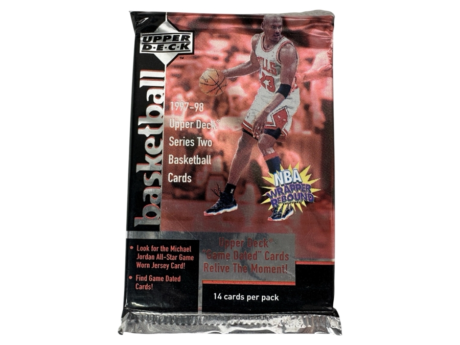 1997-98 Upper Deck Series Two Basketball Cards - 14 Cards - May Contain Ultra-Rare Michael Jordan Signed Game Jersey Card (GJ13S) That Sold For $1.4M - Read Details Page Before Bidding - Pack #14