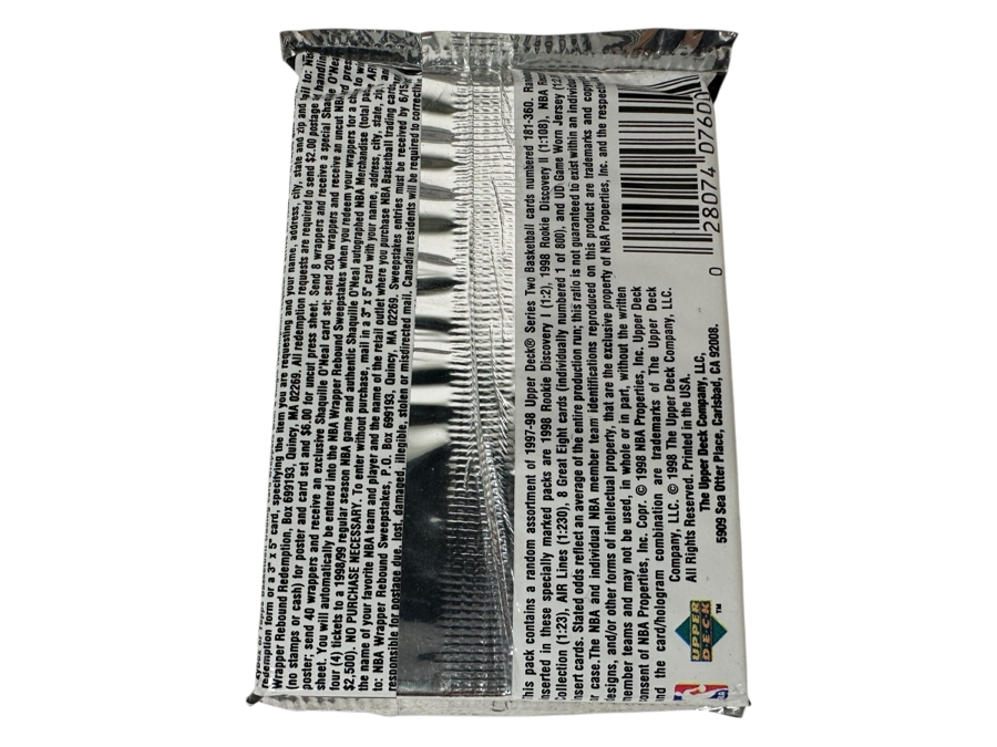 1997-98 Upper Deck Series Two Basketball Cards - 14 Cards - May Contain Ultra-Rare Michael Jordan Signed Game Jersey Card (GJ13S) That Sold For $1.4M - Read Details Page Before Bidding - Pack #15 [Photo 2]