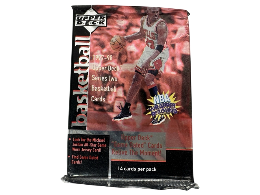 1997-98 Upper Deck Series Two Basketball Cards - 14 Cards - May Contain Ultra-Rare Michael Jordan Signed Game Jersey Card (GJ13S) That Sold For $1.4M - Read Details Page Before Bidding - Pack #15