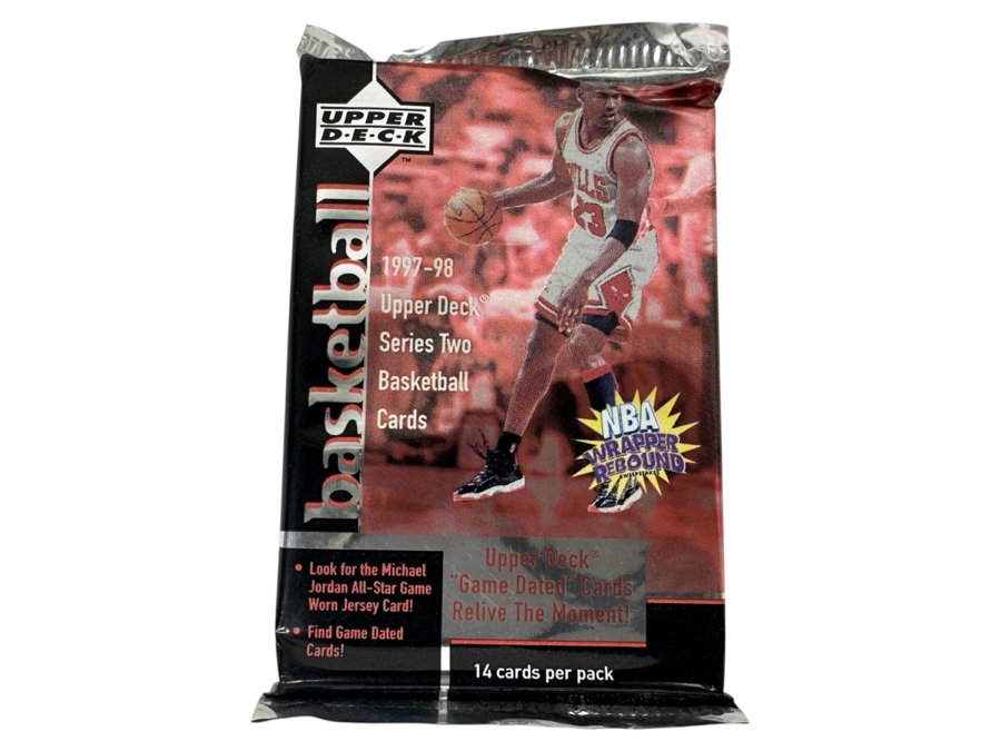 1997-98 Upper Deck Series Two Basketball Cards - 14 Cards - May Contain Ultra-Rare Michael Jordan Signed Game Jersey Card (GJ13S) That Sold For $1.4M - Read Details Page Before Bidding - Pack #16