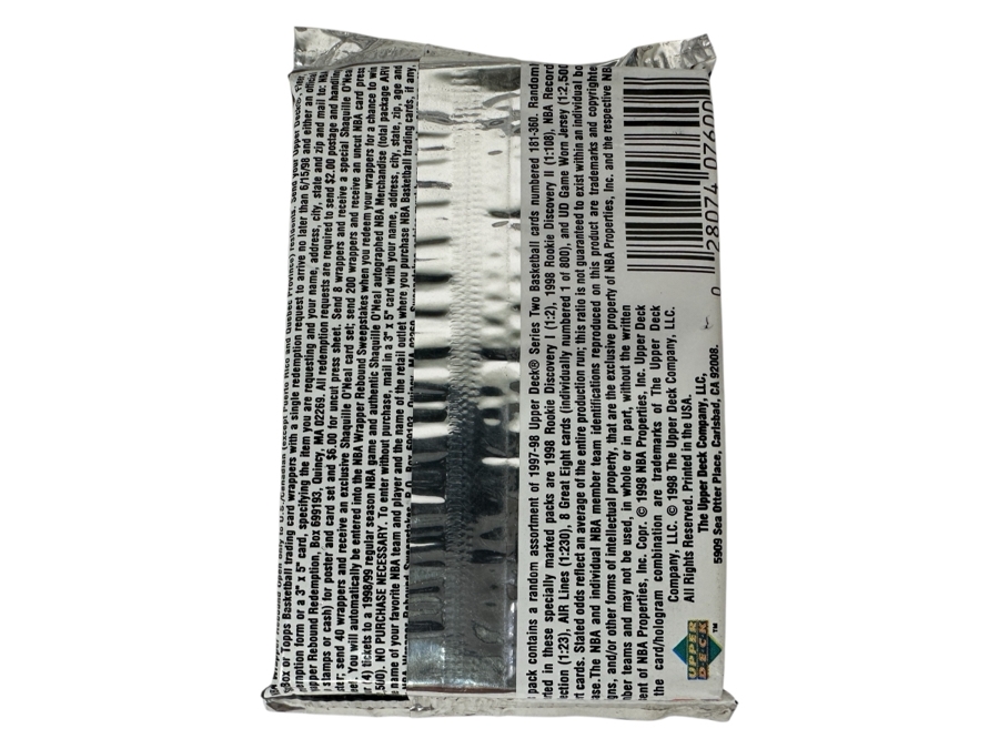 1997-98 Upper Deck Series Two Basketball Cards - 14 Cards - May Contain Ultra-Rare Michael Jordan Signed Game Jersey Card (GJ13S) That Sold For $1.4M - Read Details Page Before Bidding - Pack #16 [Photo 2]