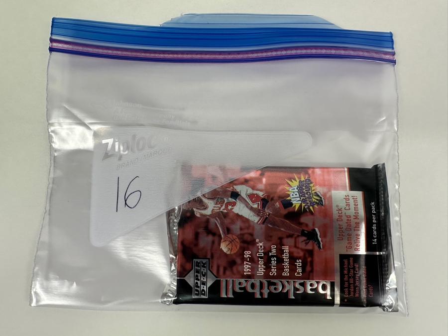 1997-98 Upper Deck Series Two Basketball Cards - 14 Cards - May Contain Ultra-Rare Michael Jordan Signed Game Jersey Card (GJ13S) That Sold For $1.4M - Read Details Page Before Bidding - Pack #16 [Photo 3]