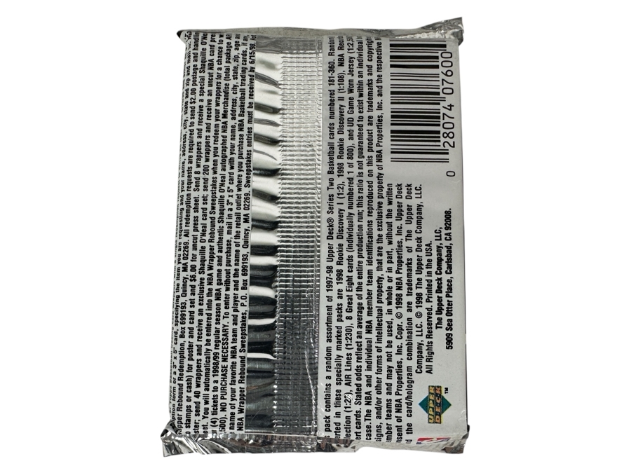 1997-98 Upper Deck Series Two Basketball Cards - 14 Cards - May Contain Ultra-Rare Michael Jordan Signed Game Jersey Card (GJ13S) That Sold For $1.4M - Read Details Page Before Bidding - Pack #17 [Photo 2]