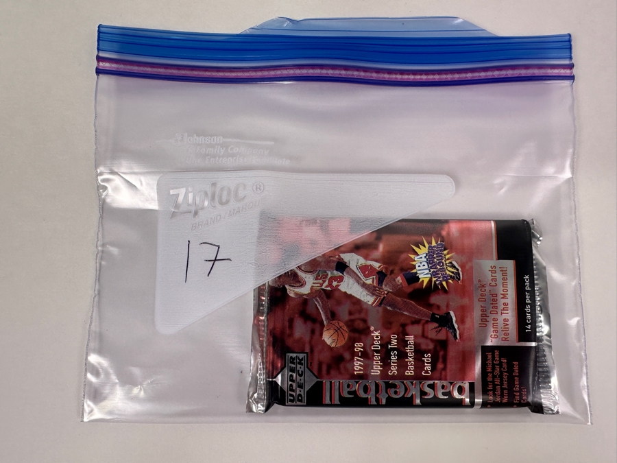 1997-98 Upper Deck Series Two Basketball Cards - 14 Cards - May Contain Ultra-Rare Michael Jordan Signed Game Jersey Card (GJ13S) That Sold For $1.4M - Read Details Page Before Bidding - Pack #17 [Photo 3]