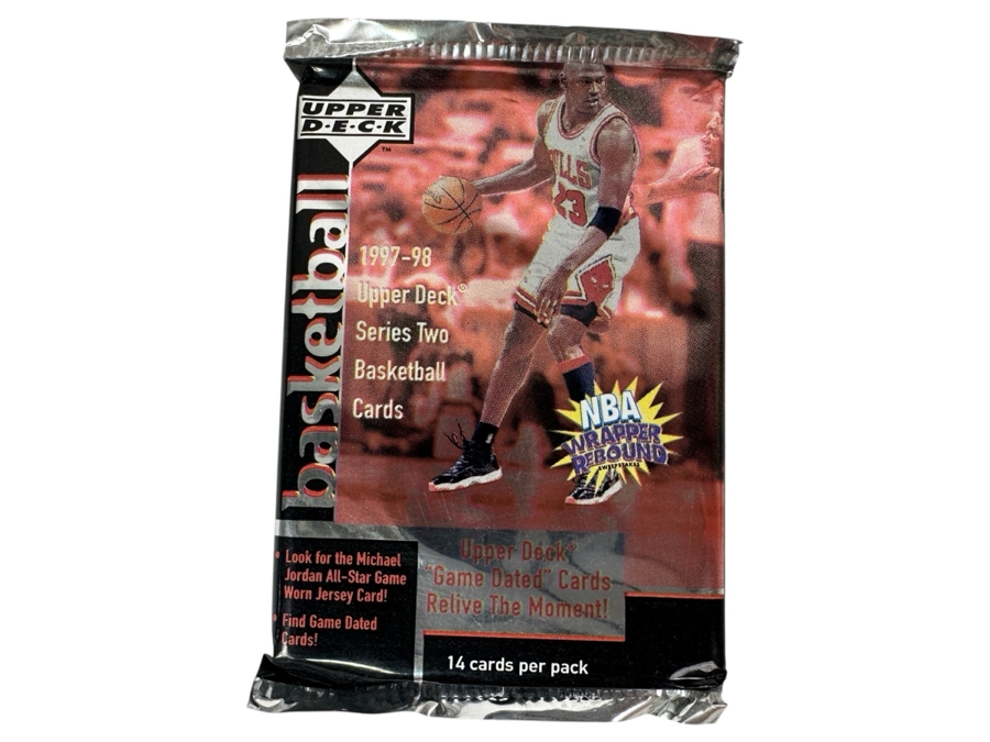 1997-98 Upper Deck Series Two Basketball Cards - 14 Cards - May Contain Ultra-Rare Michael Jordan Signed Game Jersey Card (GJ13S) That Sold For $1.4M - Read Details Page Before Bidding - Pack #17 [Photo 1]