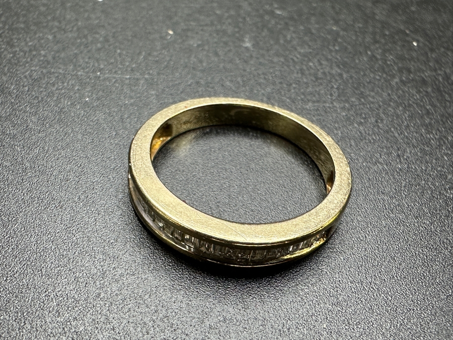 14k Gold Diamond Ring Set With (20) 2X1 Straight Baguette Diamonds Est. .60cttw Size 7.5 3.3g Retails $1,800 [Photo 8]