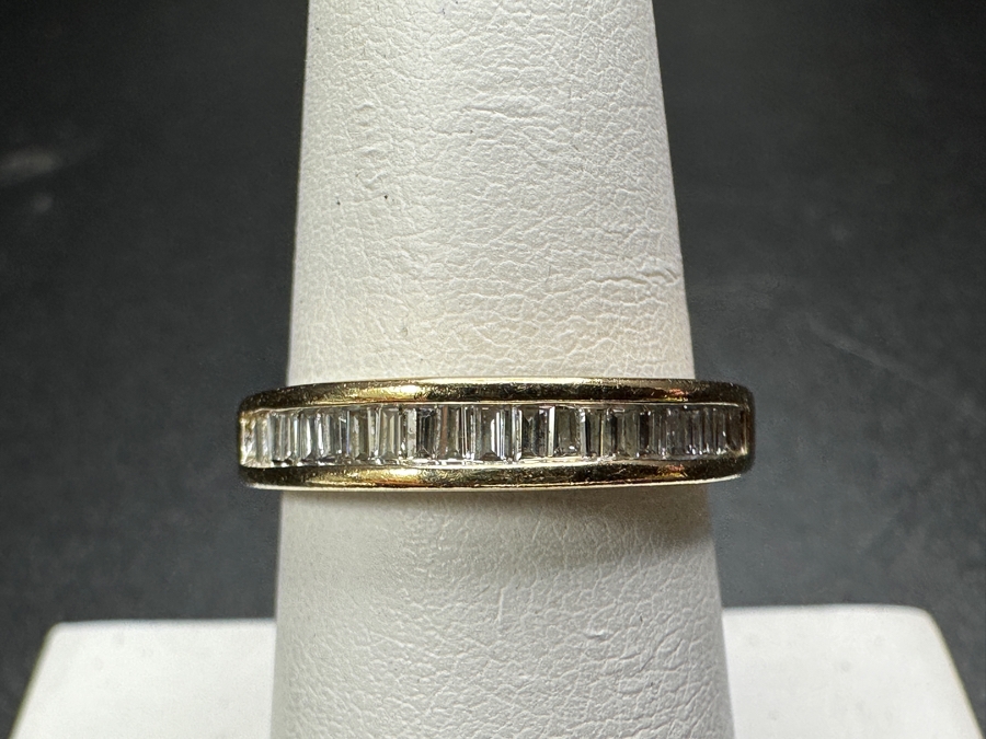 14k Gold Diamond Ring Set With (20) 2X1 Straight Baguette Diamonds Est. .60cttw Size 7.5 3.3g Retails $1,800 [Photo 2]