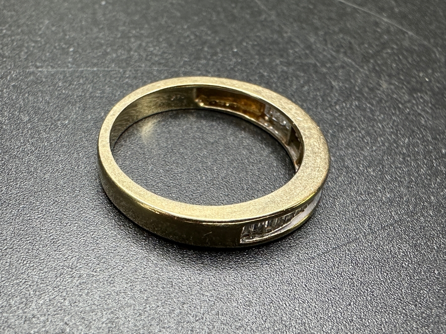 14k Gold Diamond Ring Set With (20) 2X1 Straight Baguette Diamonds Est. .60cttw Size 7.5 3.3g Retails $1,800 [Photo 7]