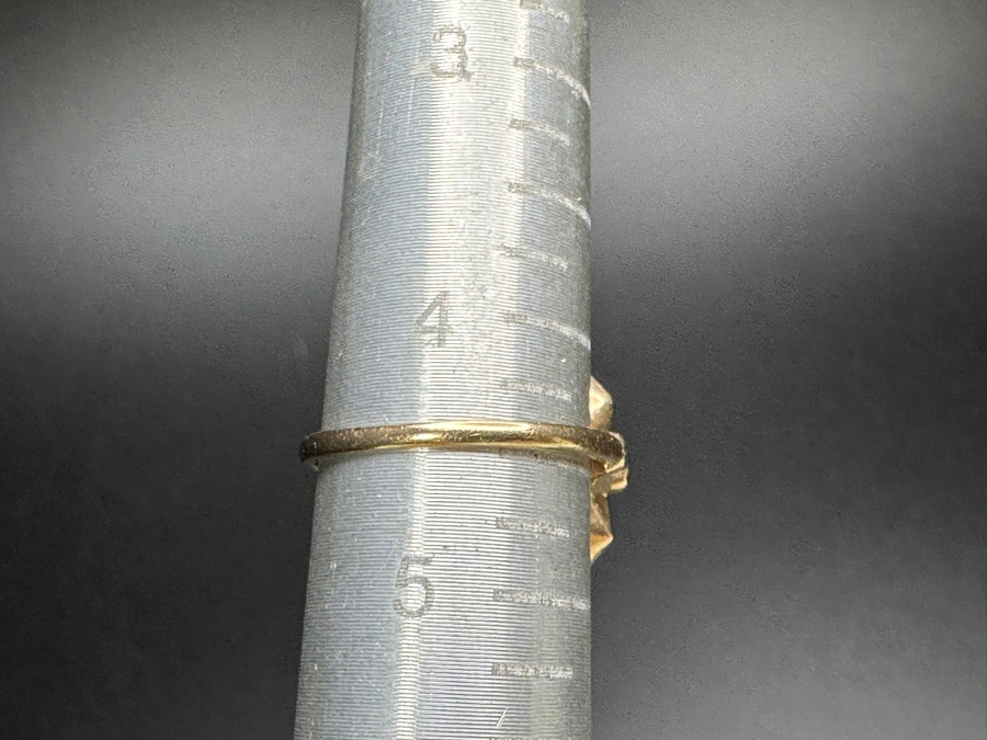 10K Gold Ring Set With 10x8mm Amethyst Est. 3.5ct Size 4.5 1.8g [Photo 9]