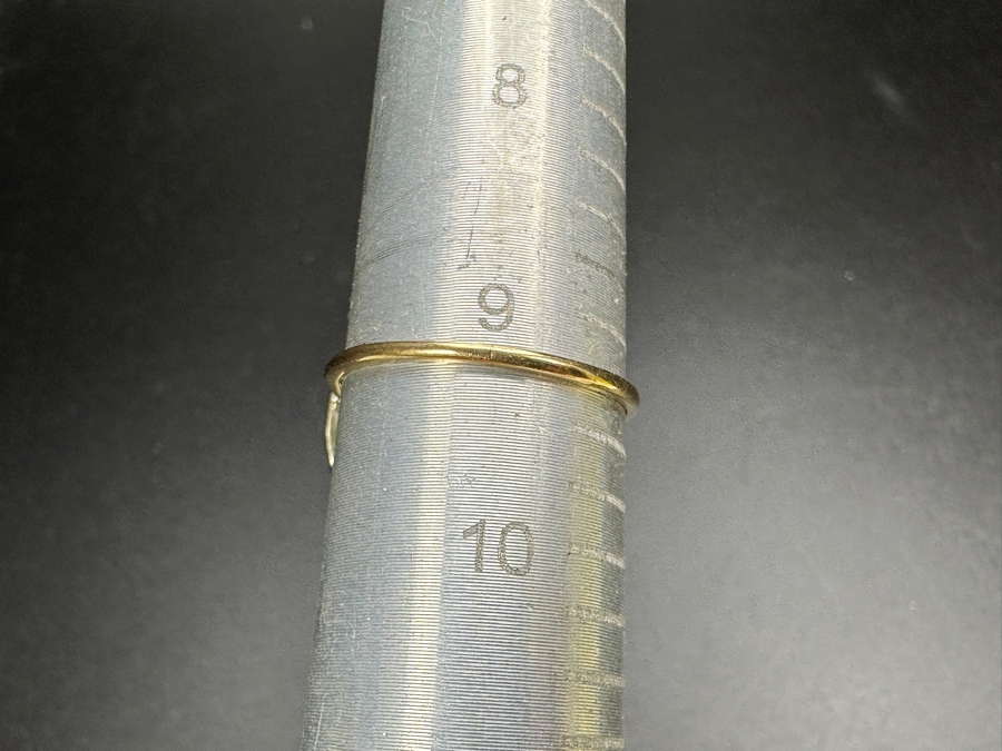 14k Gold Diamond Ring Set With 3.1mm Round Brilliant Diamond & (5) 1.4mm Single Cut Diamonds Est. .2cttw Size 9.25 4.1g Retails $1,000 [Photo 17]