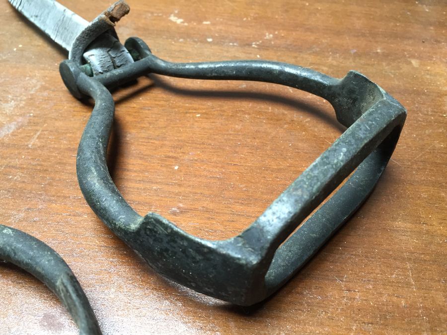 Vintage Cast Iron Stirrup Antique Old Western Horse [Photo 4]