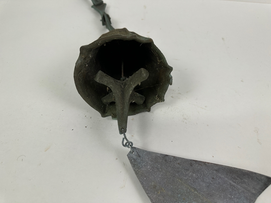Vintage Paolo Soleri Bronze Brutalist Wind Chime Bell Signed 23'L [Photo 5]