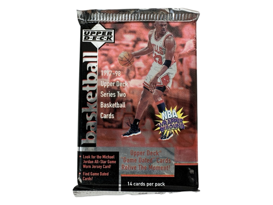 1997-98 Upper Deck Series Two Basketball Cards - 14 Cards - May Contain Ultra-Rare Michael Jordan Signed Game Jersey Card (GJ13S) That Sold For $1.4M - Read Details Page Before Bidding - Pack #18 [Photo 1]