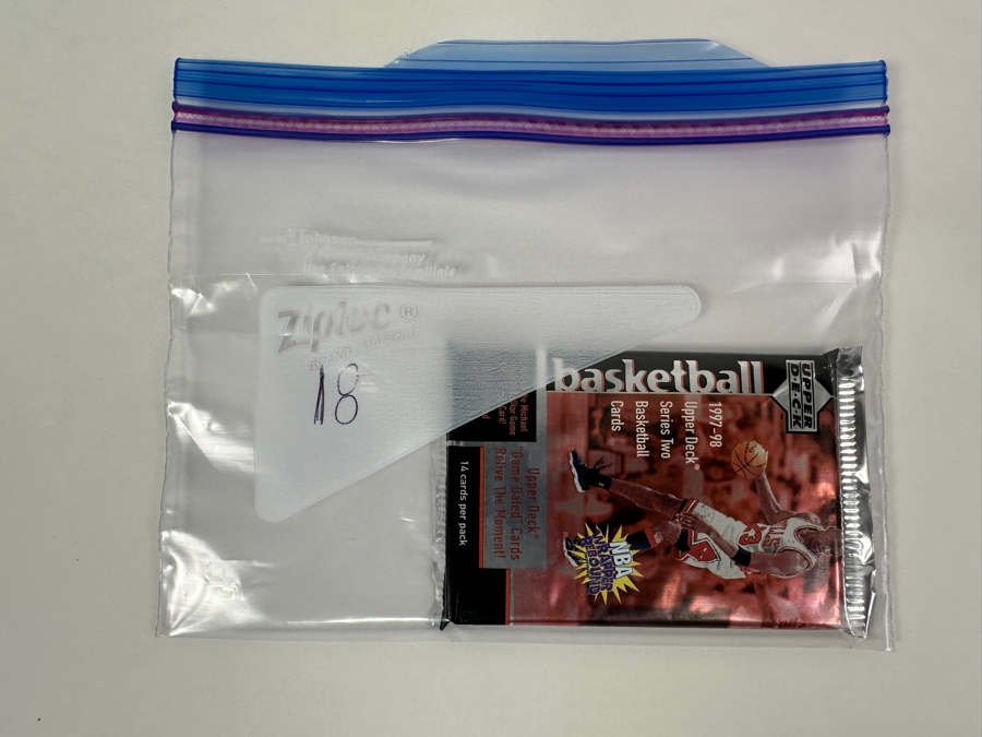 1997-98 Upper Deck Series Two Basketball Cards - 14 Cards - May Contain Ultra-Rare Michael Jordan Signed Game Jersey Card (GJ13S) That Sold For $1.4M - Read Details Page Before Bidding - Pack #18 [Photo 3]