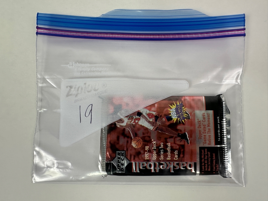 1997-98 Upper Deck Series Two Basketball Cards - 14 Cards - May Contain Ultra-Rare Michael Jordan Signed Game Jersey Card (GJ13S) That Sold For $1.4M - Read Details Page Before Bidding - Pack #19 [Photo 3]