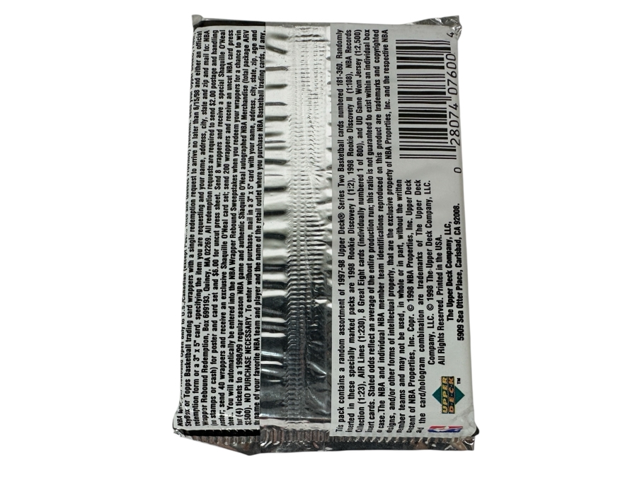 1997-98 Upper Deck Series Two Basketball Cards - 14 Cards - May Contain Ultra-Rare Michael Jordan Signed Game Jersey Card (GJ13S) That Sold For $1.4M - Read Details Page Before Bidding - Pack #19 [Photo 2]