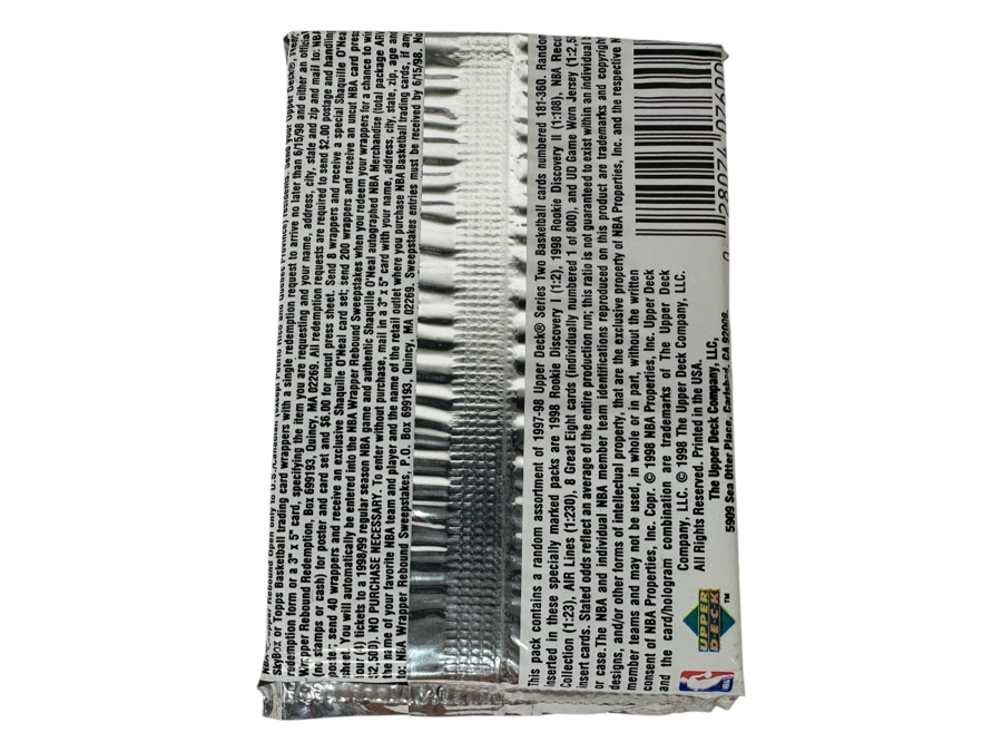 1997-98 Upper Deck Series Two Basketball Cards - 14 Cards - May Contain Ultra-Rare Michael Jordan Signed Game Jersey Card (GJ13S) That Sold For $1.4M - Read Details Page Before Bidding - Pack #20 [Photo 2]