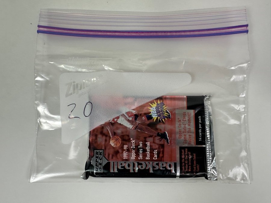 1997-98 Upper Deck Series Two Basketball Cards - 14 Cards - May Contain Ultra-Rare Michael Jordan Signed Game Jersey Card (GJ13S) That Sold For $1.4M - Read Details Page Before Bidding - Pack #20 [Photo 3]