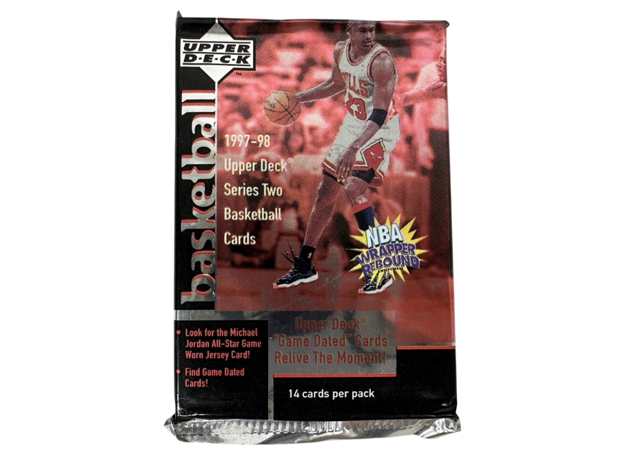 1997-98 Upper Deck Series Two Basketball Cards - 14 Cards - May Contain Ultra-Rare Michael Jordan Signed Game Jersey Card (GJ13S) That Sold For $1.4M - Read Details Page Before Bidding - Pack #21 [Photo 1]