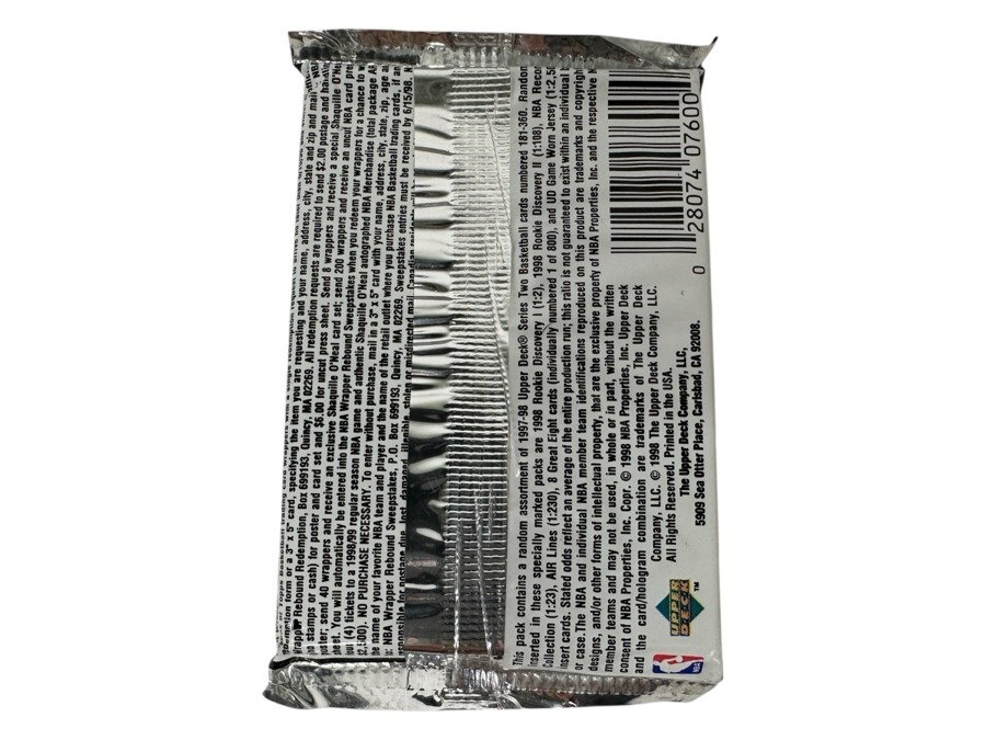 1997-98 Upper Deck Series Two Basketball Cards - 14 Cards - May Contain Ultra-Rare Michael Jordan Signed Game Jersey Card (GJ13S) That Sold For $1.4M - Read Details Page Before Bidding - Pack #21 [Photo 2]