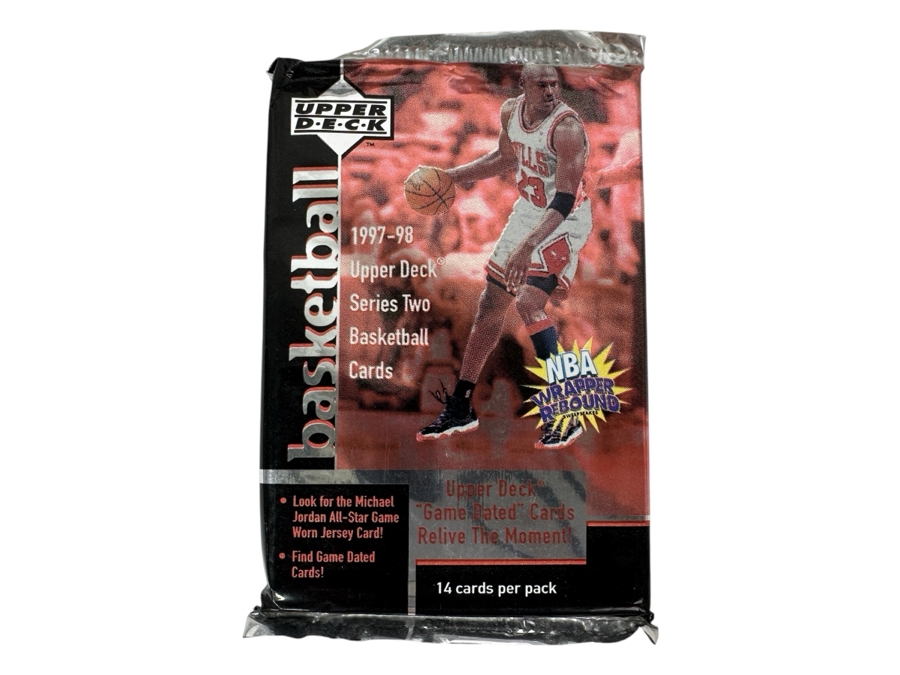 1997-98 Upper Deck Series Two Basketball Cards - 14 Cards - May Contain Ultra-Rare Michael Jordan Signed Game Jersey Card (GJ13S) That Sold For $1.4M - Read Details Page Before Bidding - Pack #22 [Photo 1]