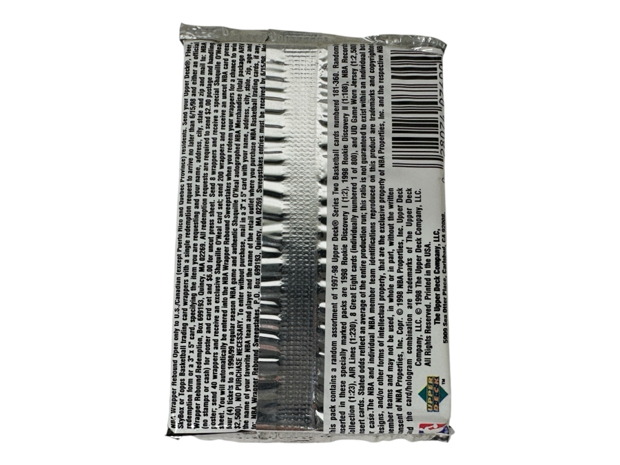 1997-98 Upper Deck Series Two Basketball Cards - 14 Cards - May Contain Ultra-Rare Michael Jordan Signed Game Jersey Card (GJ13S) That Sold For $1.4M - Read Details Page Before Bidding - Pack #22 [Photo 2]