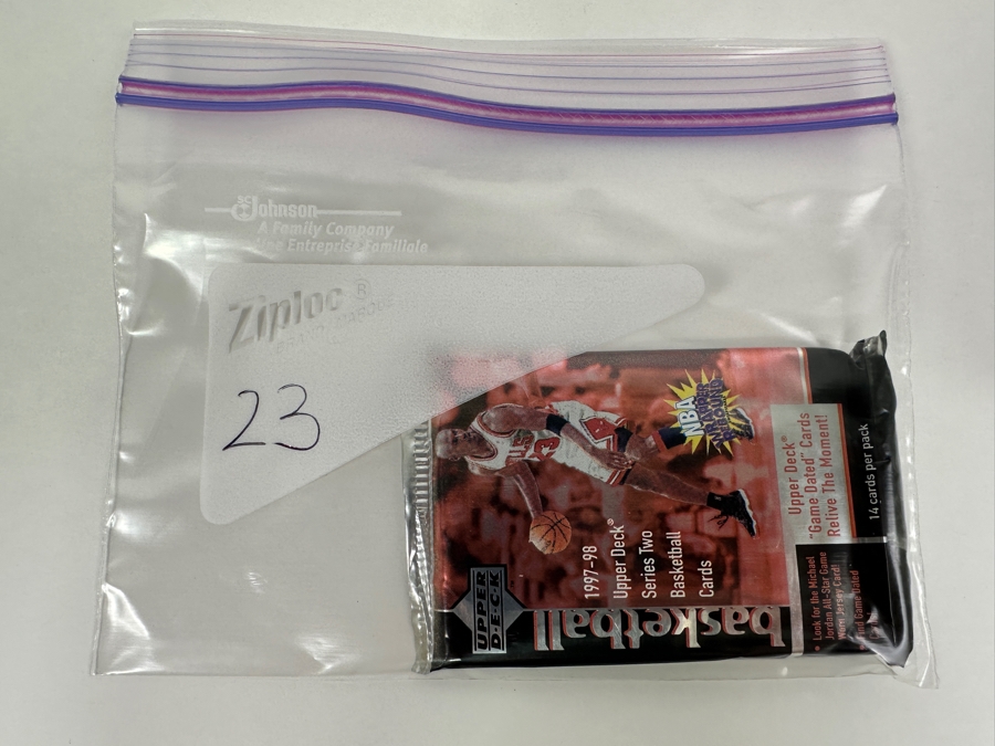 1997-98 Upper Deck Series Two Basketball Cards - 14 Cards - May Contain Ultra-Rare Michael Jordan Signed Game Jersey Card (GJ13S) That Sold For $1.4M - Read Details Page Before Bidding - Pack #23 [Photo 3]