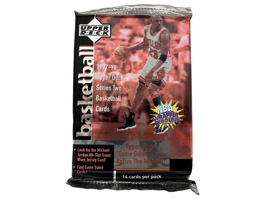 1997-98 Upper Deck Series Two Basketball Cards - 14 Cards - May Contain Ultra-Rare Michael Jordan Signed Game Jersey Card (GJ13S) That Sold For $1.4M - Read Details Page Before Bidding - Pack #23 [Photo 1]