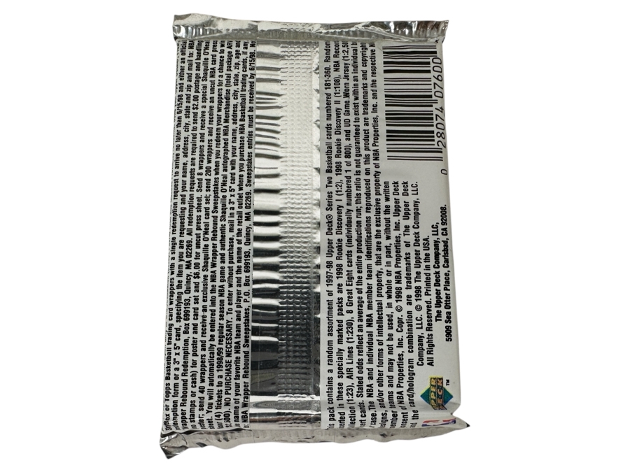 1997-98 Upper Deck Series Two Basketball Cards - 14 Cards - May Contain Ultra-Rare Michael Jordan Signed Game Jersey Card (GJ13S) That Sold For $1.4M - Read Details Page Before Bidding - Pack #23 [Photo 2]