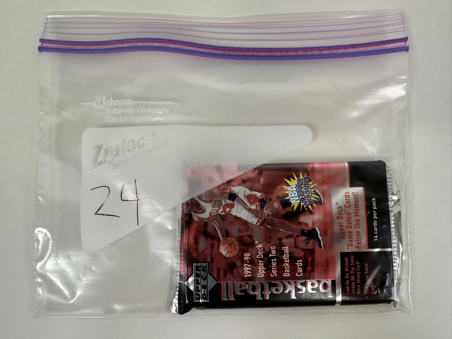 1997-98 Upper Deck Series Two Basketball Cards - 14 Cards - May Contain Ultra-Rare Michael Jordan Signed Game Jersey Card (GJ13S) That Sold For $1.4M - Read Details Page Before Bidding - Pack #24 [Photo 3]