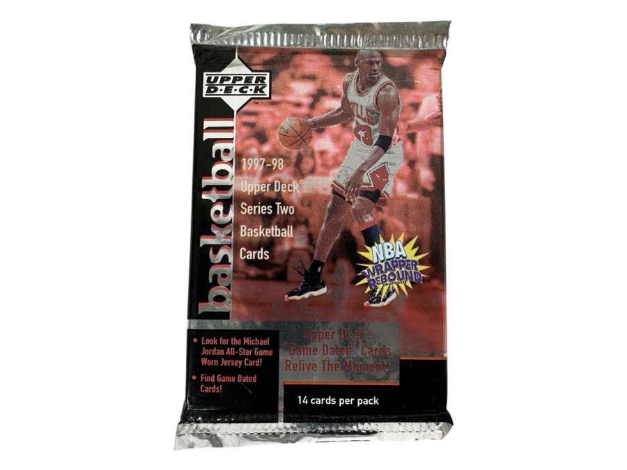 1997-98 Upper Deck Series Two Basketball Cards - 14 Cards - May Contain Ultra-Rare Michael Jordan Signed Game Jersey Card (GJ13S) That Sold For $1.4M - Read Details Page Before Bidding - Pack #25