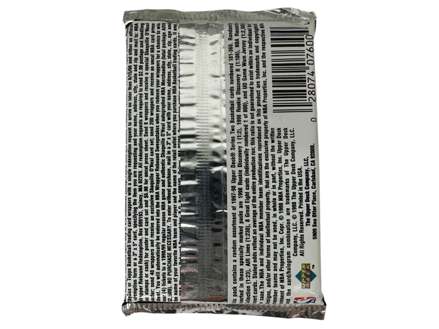 1997-98 Upper Deck Series Two Basketball Cards - 14 Cards - May Contain Ultra-Rare Michael Jordan Signed Game Jersey Card (GJ13S) That Sold For $1.4M - Read Details Page Before Bidding - Pack #25 [Photo 2]