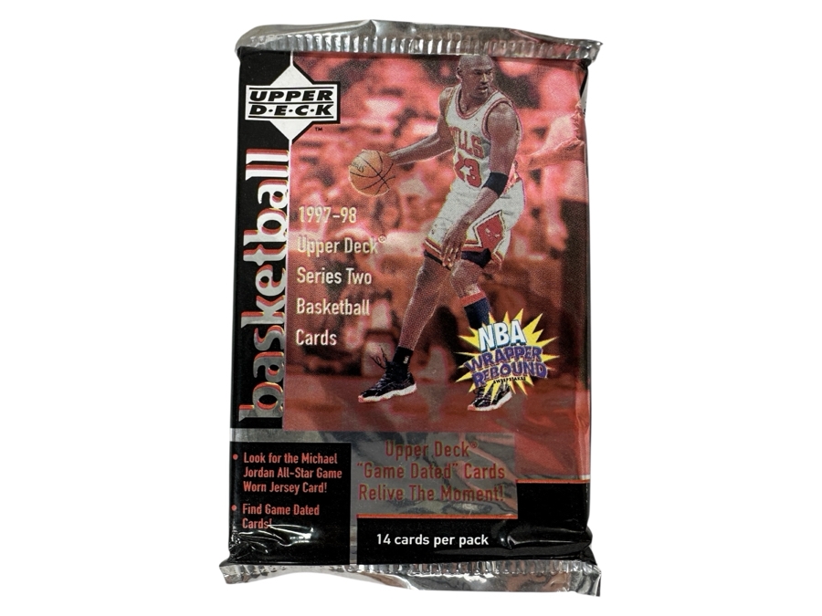 1997-98 Upper Deck Series Two Basketball Cards - 14 Cards - May Contain Ultra-Rare Michael Jordan Signed Game Jersey Card (GJ13S) That Sold For $1.4M - Read Details Page Before Bidding - Pack #26
