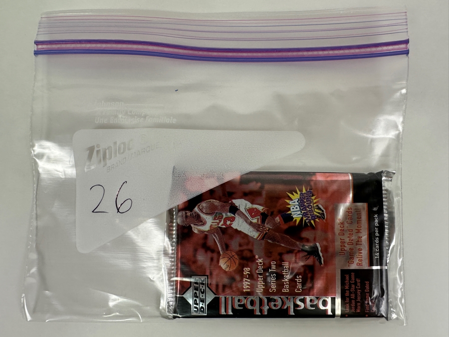 1997-98 Upper Deck Series Two Basketball Cards - 14 Cards - May Contain Ultra-Rare Michael Jordan Signed Game Jersey Card (GJ13S) That Sold For $1.4M - Read Details Page Before Bidding - Pack #26 [Photo 3]