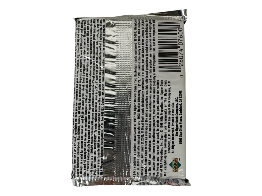 1997-98 Upper Deck Series Two Basketball Cards - 14 Cards - May Contain Ultra-Rare Michael Jordan Signed Game Jersey Card (GJ13S) That Sold For $1.4M - Read Details Page Before Bidding - Pack #26 [Photo 2]