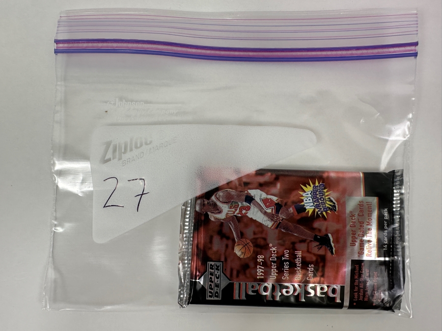 1997-98 Upper Deck Series Two Basketball Cards - 14 Cards - May Contain Ultra-Rare Michael Jordan Signed Game Jersey Card (GJ13S) That Sold For $1.4M - Read Details Page Before Bidding - Pack #27 [Photo 3]