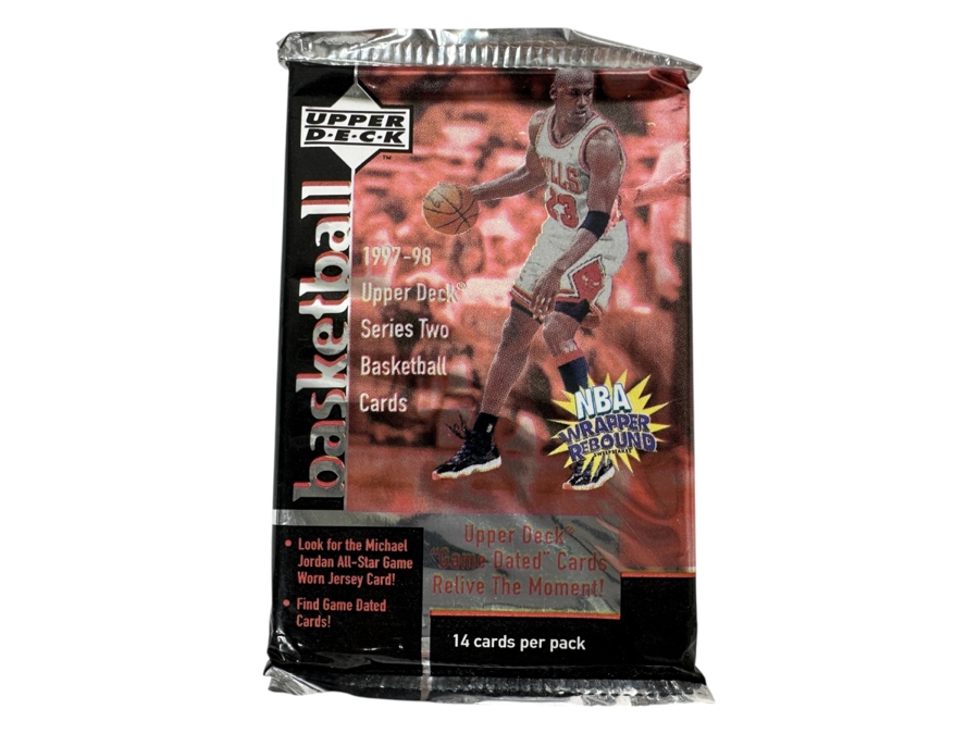 1997-98 Upper Deck Series Two Basketball Cards - 14 Cards - May Contain Ultra-Rare Michael Jordan Signed Game Jersey Card (GJ13S) That Sold For $1.4M - Read Details Page Before Bidding - Pack #27